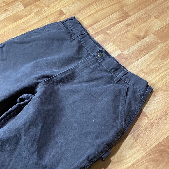 Carhartt Carpenter Mens Size 40 X 34 Dark Brown Dungaree Work Jeans B11‎ DKB - Picture 2 of 8
